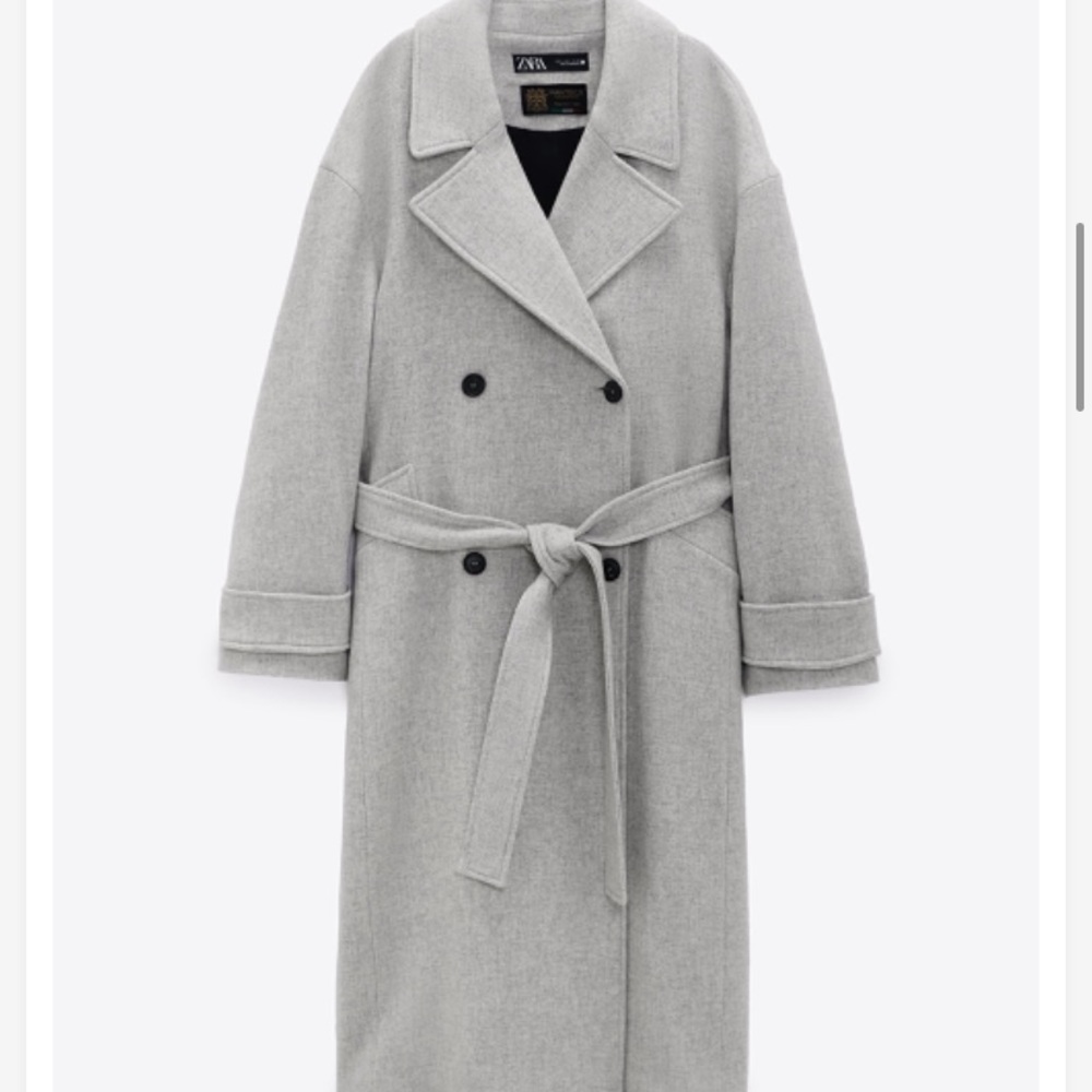 Zara Manteco Wool Blend Gray Coat Size Small NWT 2168/746 - Picture 2 of 9